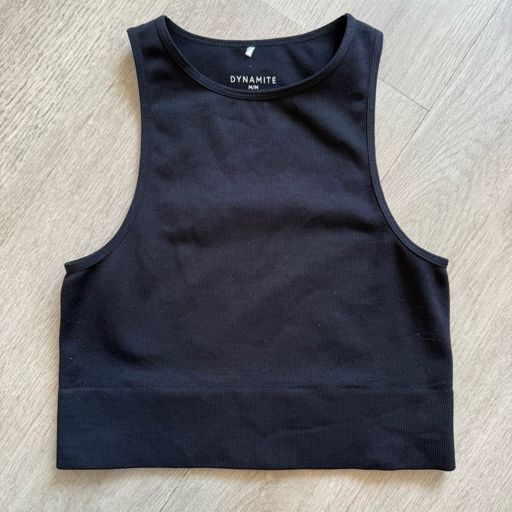 Dynamite Women's Athletic Black Cropped Tank